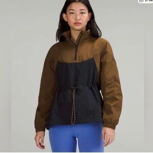 Lululemon Evergreen Anorak Jacket Black and Brown size 8